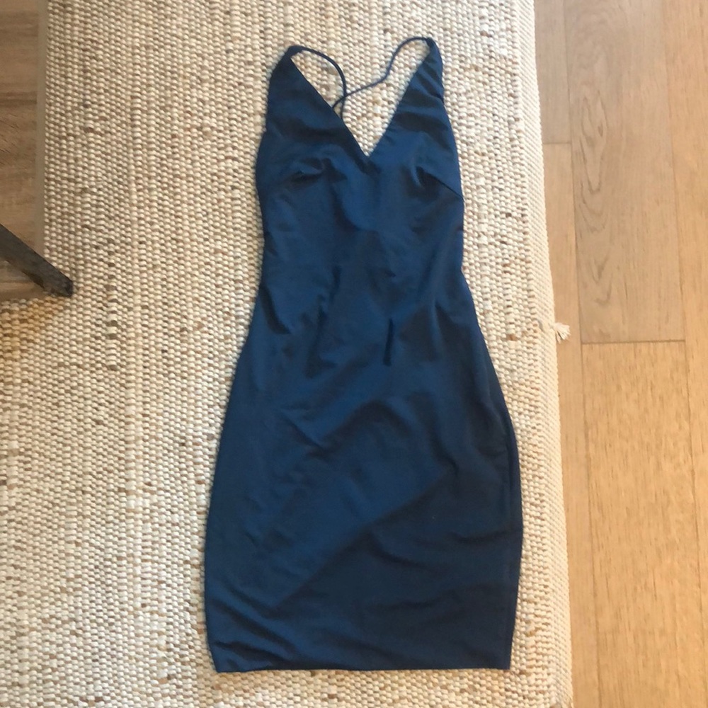Blue fitted dress bodycon